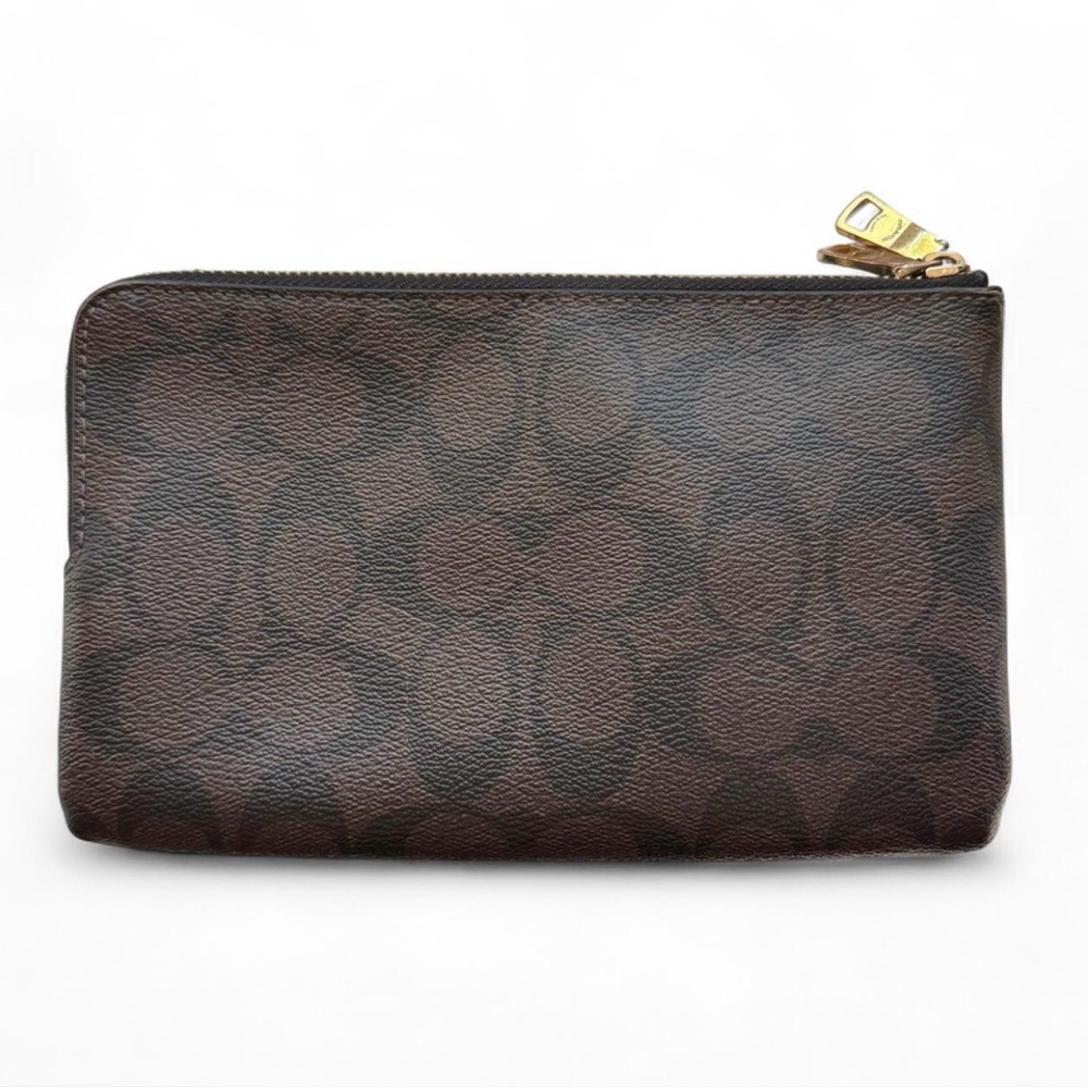 Coach Signature Brown and Gold Wallet - Picture 4 of 7